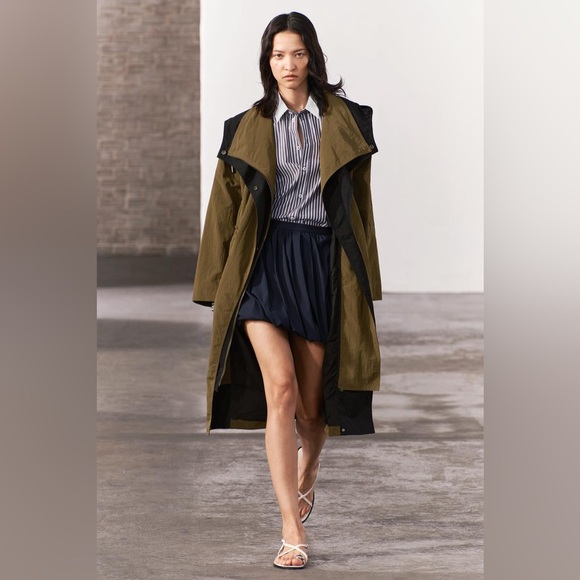 ZARA NAVY BALLOON SKIRT - Picture 6 of 10